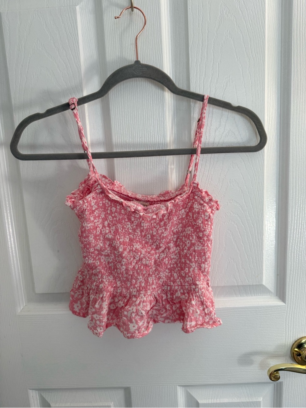 Billabong Pink Floral Smocked Cami Top